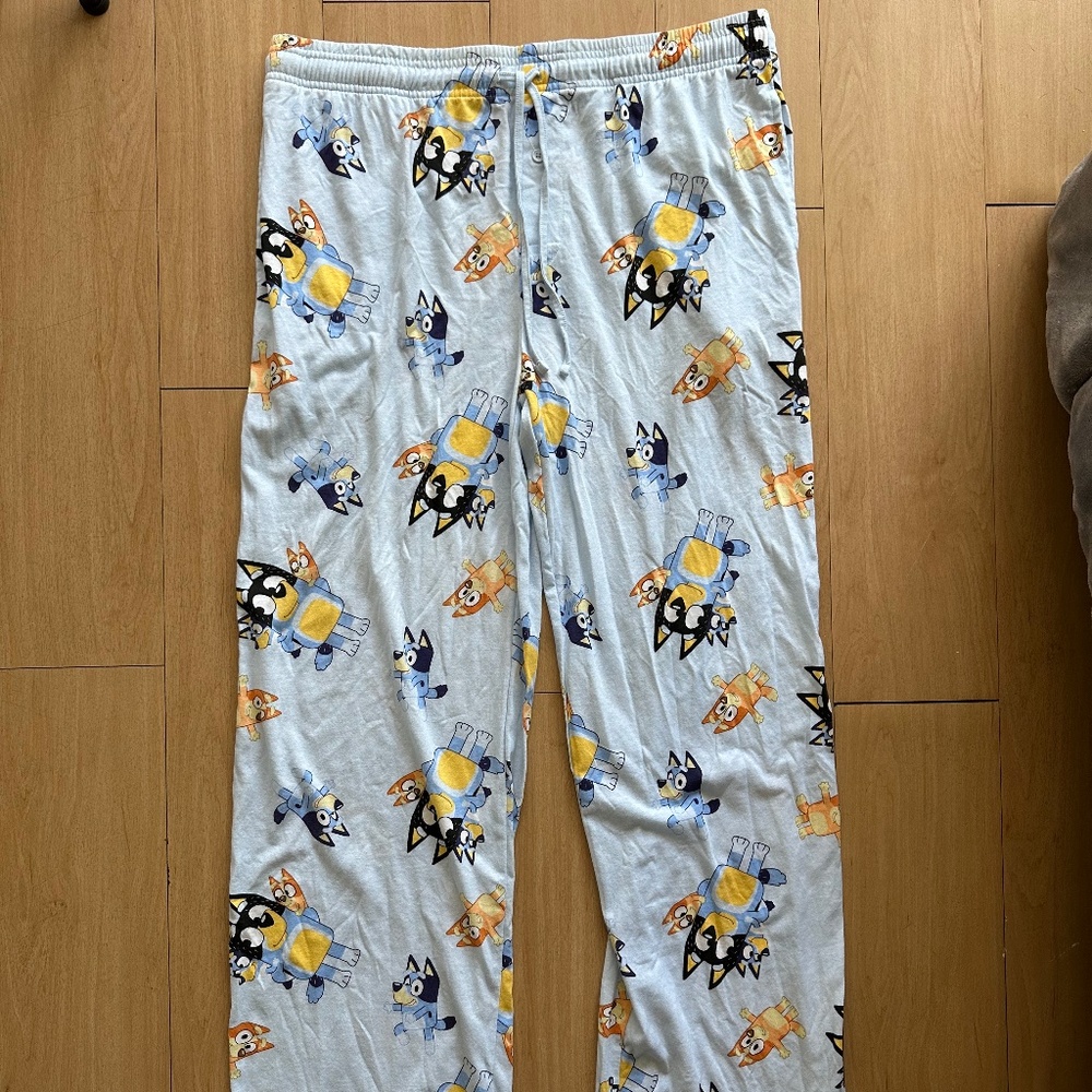 New Womens XL BLUEY Sleep Lounge Pajama Pants Character Dog